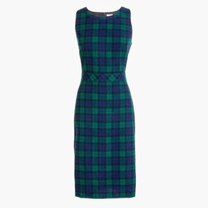 J. Crew Blackwatch Plaid Sheath Dress